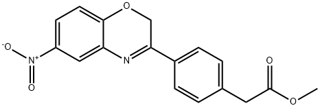 4-(6-Nitro-2H-1,4-benzoxazin-3-yl)benzeneacetic acid methyl ester Structure