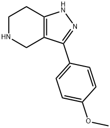 3-(4-甲氧基苯基)-4,5,6,7-四氢-1H-吡唑并[4,3-C]吡啶, 87628-42-0, 结构式
