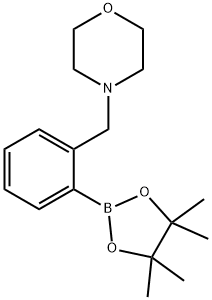 2-(MORPHOLIN-4-YLMETHYL)BENZENEBORONIC ACID, PINACOL ESTER 95+%4-[2-(4,4,5,5-TETRAMETHYL-1,3,2-DIOXABOROLAN-2-YL)BENZYL]MORPHOLINE Structure