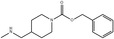 BENZYL 4-[(METHYLAMINO)METHYL]PIPERIDINE-1-CARBOXYLATE Struktur