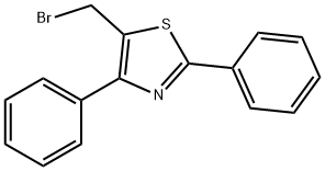 5-(ブロモメチル)-2,4-ジフェニル-1,3-チアゾール 化学構造式