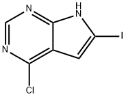 4-氯-6-碘-7H-吡咯并[2,3-D]嘧啶 结构式
