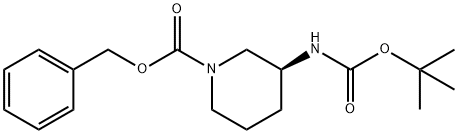 (S)-1-CBZ-3-N-BOC-アミノピペリジン 化学構造式