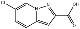 6-クロロピラゾロ[1,5-A]ピリジン-2-カルボン酸 化学構造式