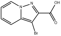 3-ブロモピラゾロ[1,5-A]ピリジン-2-カルボン酸 化学構造式