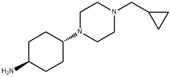 CyclohexanaMine, 4-[4-(cyclopropylMethyl)-1-piperazinyl]-, trans- Struktur