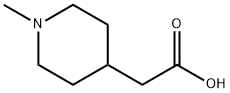 (1-メチル-4-ピペリジンイル)酢酸 化学構造式