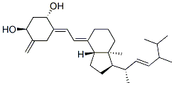 (1S,3S,4E)-4-[(2E)-2-[(1R,3aR,7aS)-1-[(E,2S)-5,6-dimethylhept-3-en-2-yl]-7a-methyl-2,3,3a,5,6,7-hexahydro-1H-inden-4-ylidene]ethylidene]-6-methylidene-cyclohexane-1,3-diol Struktur
