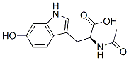 (2S)-2-acetamido-3-(6-hydroxy-1H-indol-3-yl)propanoic acid Struktur