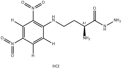 N(4)-dinitrophenyl-2,4-diaminobutyric acid hydrazide 结构式
