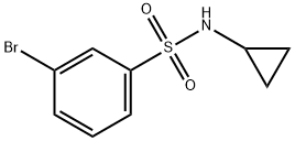 3-ブロモ-N-シクロプロピルベンゼンスルホンアミド 化学構造式