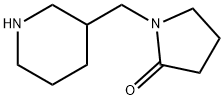 1-(ピペリジン-3-イルメチル)ピロリジン-2-オン 化学構造式