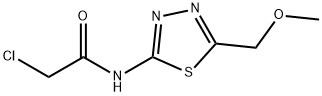2-クロロ-N-[5-(メトキシメチル)-1,3,4-チアジアゾール-2-イル]アセトアミド 化学構造式