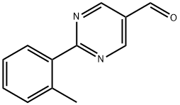 2-(2-メチルフェニル)ピリミジン-5-カルブアルデヒド 化学構造式