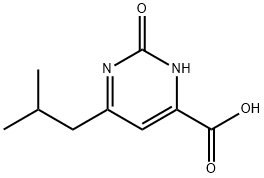 6-イソブチル-2-オキソ-1,2-ジヒドロピリミジン-4-カルボン酸 化学構造式