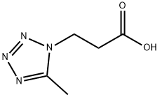 3-(5-メチル-1H-テトラゾール-1-イル)プロパン酸 化学構造式