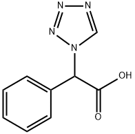 フェニル(1H-テトラゾール-1-イル)酢酸 化学構造式