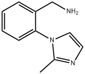 1-[2-(2-メチル-1H-イミダゾール-1-イル)フェニル]メタンアミン 化学構造式