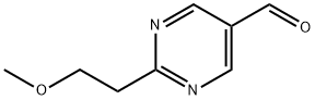 2-(2-メトキシエチル)ピリミジン-5-カルブアルデヒド 化学構造式