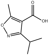 3-イソプロピル-5-メチルイソキサゾール-4-カルボン酸 化学構造式