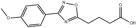 4-[3-(4-メトキシフェニル)-1,2,4-オキサジアゾール-5-イル]ブタン酸 化学構造式