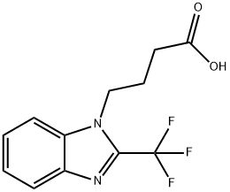4-[2-(TRIFLUOROMETHYL)-1H-BENZIMIDAZOL-1-YL]BUTANOIC ACID, 876728-42-6, 结构式