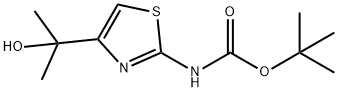 Carbamic  acid,  [4-(1-hydroxy-1-methylethyl)-2-thiazolyl]-,  1,1-dimethylethyl  ester  (9CI) Structure