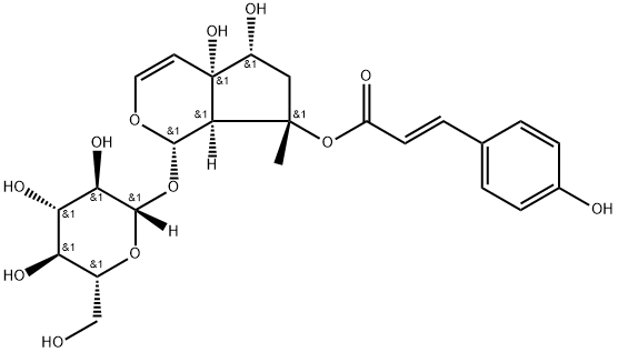 8-P-COUMAROYL-HARPAGIDE, 87686-74-6, 结构式