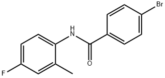 4-ブロモ-N-(4-フルオロ-2-メチルフェニル)ベンズアミド 化学構造式