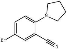 5-BroMo-2-(pyrrolidin-1-yl)benzonitrile 化学構造式