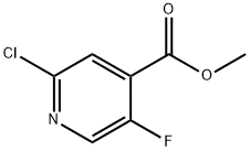 2-クロロ-5-フルオロイソニコチン酸メチル 化学構造式