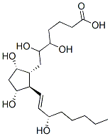 Prost-13-en-1-oic acid, 5,6,9,11,15-pentahydroxy-, (9alpha,11alpha,13E ,15S)- Structure