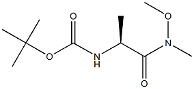 N-(叔丁氧基羰基)-L-丙氨酸-N′-甲氧基-N′-甲酰胺, 87694-49-3, 结构式