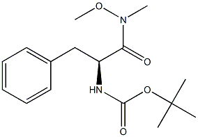 N-BOC-N-メトキシ-N-メチル-L-フェニルアラニンアミド 化学構造式