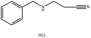 3-(benzylamino)propanenitrile hydrochloride 化学構造式