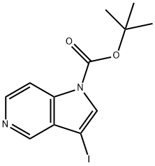 3-IODO-PYRROLO[3,2-C]PYRIDINE-1-CARBOXYLIC ACID TERT-BUTYL ESTER, 877060-48-5, 结构式