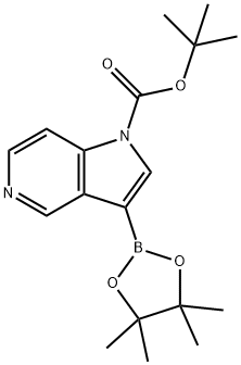 3-(四甲基-1,3,2-二氧杂硼杂环戊烷-2-基)-1H-吡咯并[3,2-C]吡啶-1-羧酸叔丁酯,877060-60-1,结构式