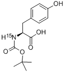 (叔丁氧羰基)-L-酪氨酸-15N, 87713-11-9, 结构式