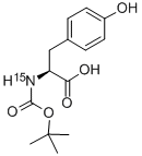 (叔丁氧羰基)-L-酪氨酸-15N 结构式