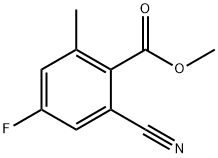 2-Cyano-4-fluoro-6-Methyl-benzoic acid Methyl ester 化学構造式