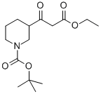 3-(3-乙氧基-3-氧代丙酰)哌啶-1-甲酸叔丁酯, 877173-80-3, 结构式