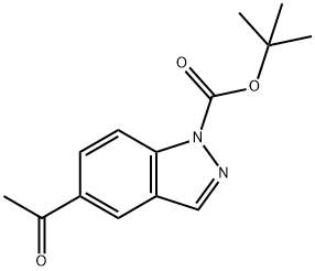 1H-Indazole-1-carboxylic acid, 5-acetyl-, 1,1-diMethylethyl ester Structure