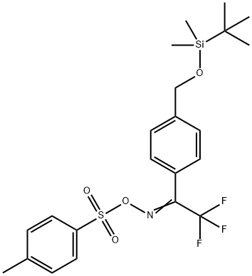 1-[4-[[[(1,1-DiMethylethyl)diMethylsilyl]oxy]Methyl]phenyl]-2,2,2-trifluoro-ethanone O-[(4-Methylphenyl)sulfonyl]oxiMe Structure