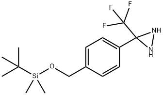 3-[4-[[[(1,1-DiMethylethyl)diMethylsilyl]oxy]Methyl]phenyl]-3-(trifluoroMethyl)-diaziridine,87736-83-2,结构式