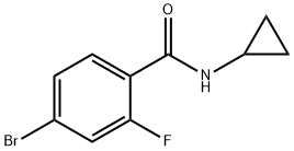 4-ブロモ-N-シクロプロピル-2-フルオロベンズアミド 化学構造式