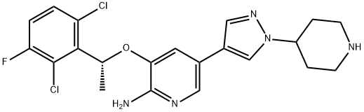 クリゾチニブ  化学構造式