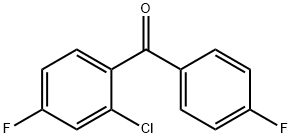 (2-クロロ-4-フルオロフェニル)(4-フルオロフェニル)メタノン 化学構造式