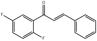 (2E)-1-(2,5-ジフルオロフェニル)-3-フェニルプロプ-2-エン-1-オン 化学構造式