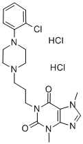 1-(3-(4-(o-Chlorophenyl)-1-piperazinyl)propyl)theobromine dihydrochlor ide Struktur