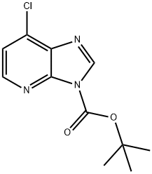 7-氯-3H-咪唑[4,5-B]吡啶-3-羧酸叔丁酯 结构式